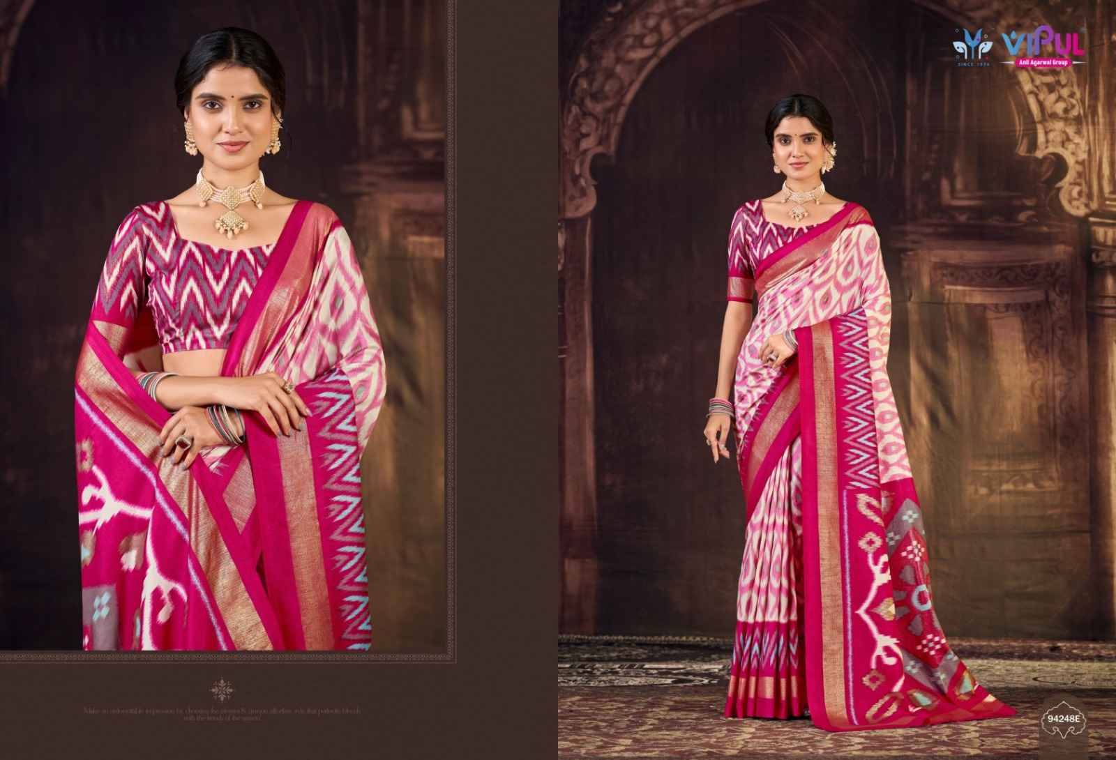 Sentosa silk Vol 12 94248 Series By Vipul Fashion Indian Traditional Wear Collection Beautiful Stylish Fancy Colorful Party Wear & Occasional Wear Weightless Sarees At Wholesale Price
